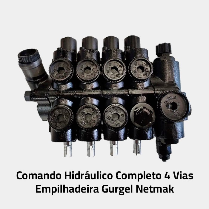 Comando Hidráulico Completo 4 Vias Empilhadeira Gurgel Netmak
